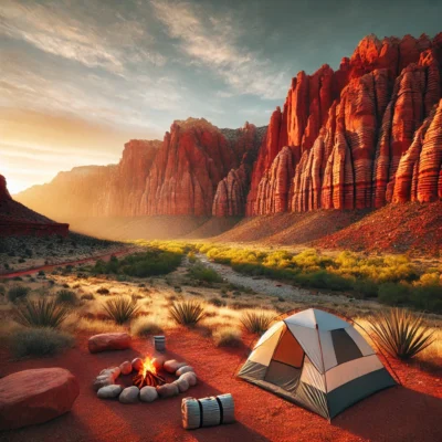 alt= "Camping at Red Rock Canyon"