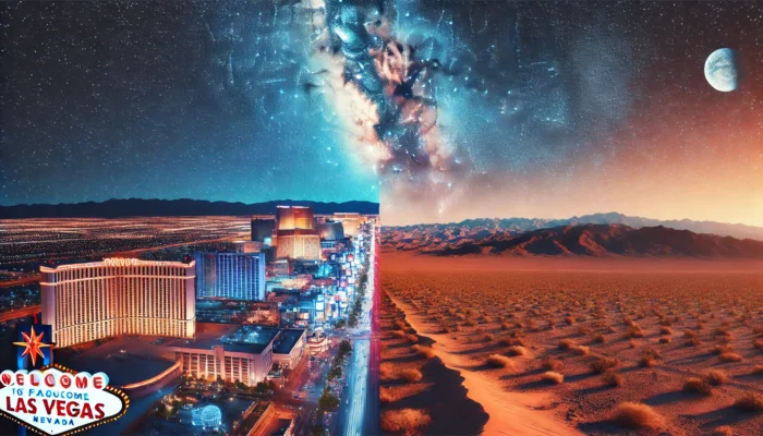 alt= "A day in Las Vegas ending with stargazing in the Mojave desert"