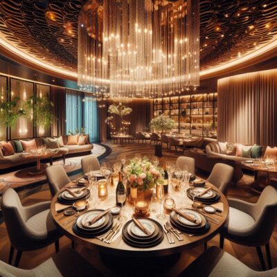 alt= "Private dining at a Las Vegas casino"
