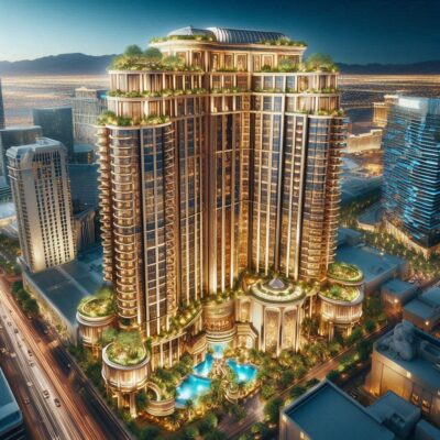 alt= "Luxury hotel on the Las Vegas Strip"