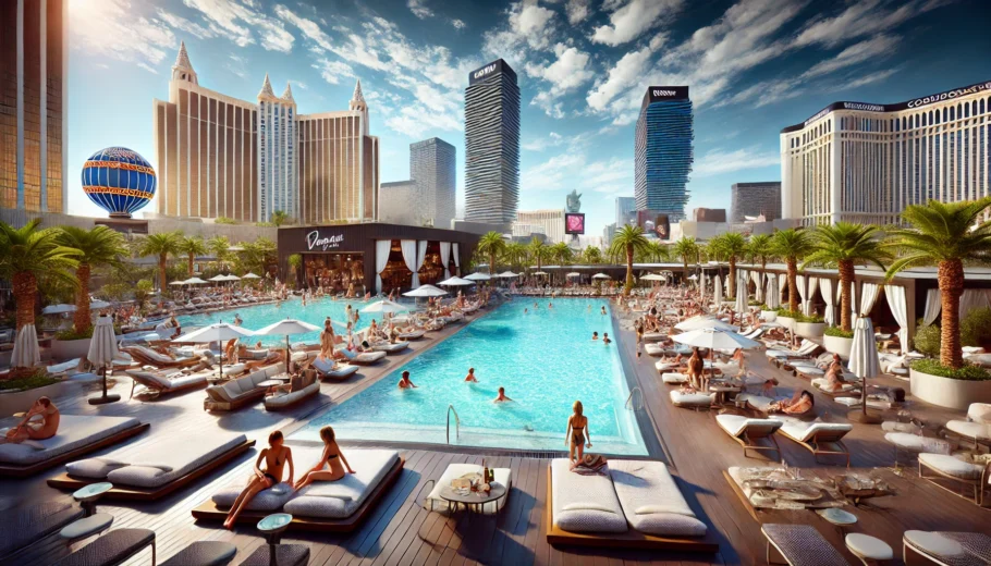 alt= "Pool deck at The Cosmopolitan"