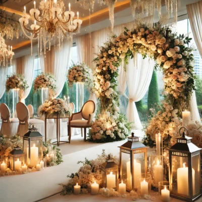 alt= "Romantic wedding at The Wedding Chapel at ARIA"