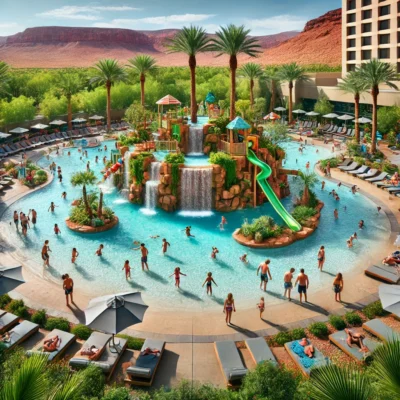 alt= "Sandbar pool at Red Rock Casino Resort pool"