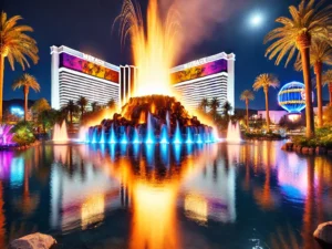 alt= "Mirage Volcano Show Las Vegas"