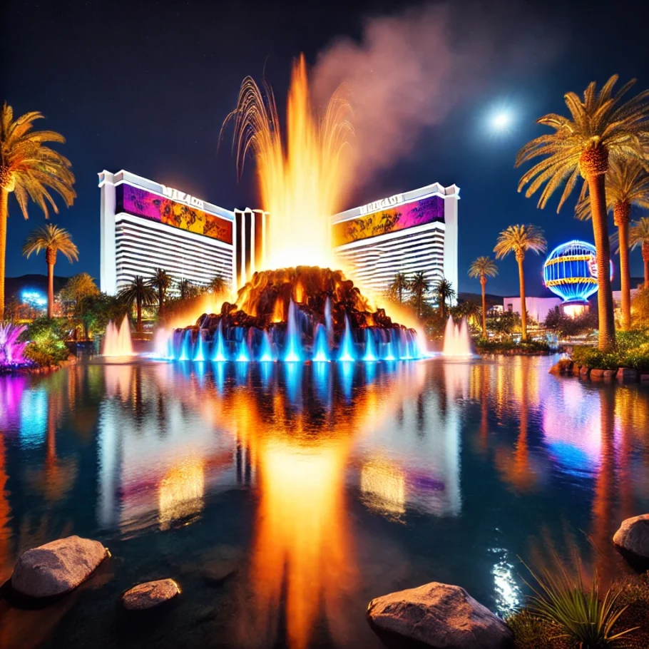 alt= "Mirage Volcano Show Las Vegas"