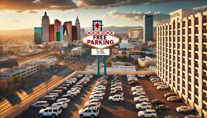 alt= "Free parking on the Las Vegas Strip"