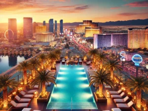 alt= "One of the best rooftop pools in las Vegas"