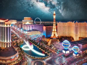 alt= "Las Vegas Strip at night"