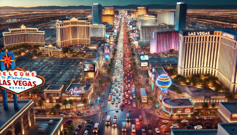 alt= "Las Vegas Strip at night"