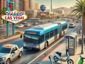 alt= "Different public transit options in Las Vegas"