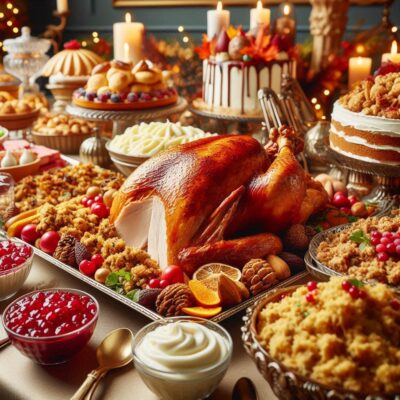 alt= "Thanksgiving buffet on the Las Vegas Strip"