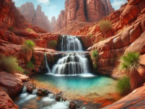 alt= "Where to find hidden waterfalls near Las Vegas"