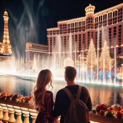 alt= "Bellagio Fountains in Las Vegas"