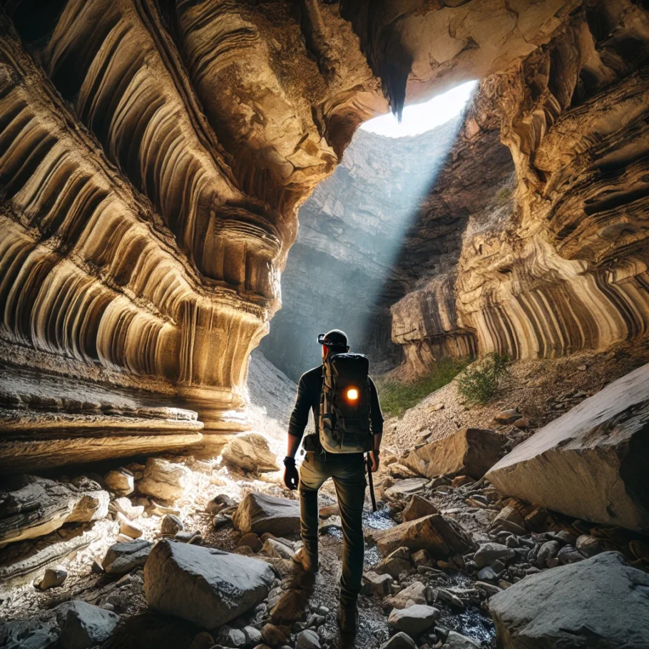 alt= "Exploring hidden caves around Las Vegas"